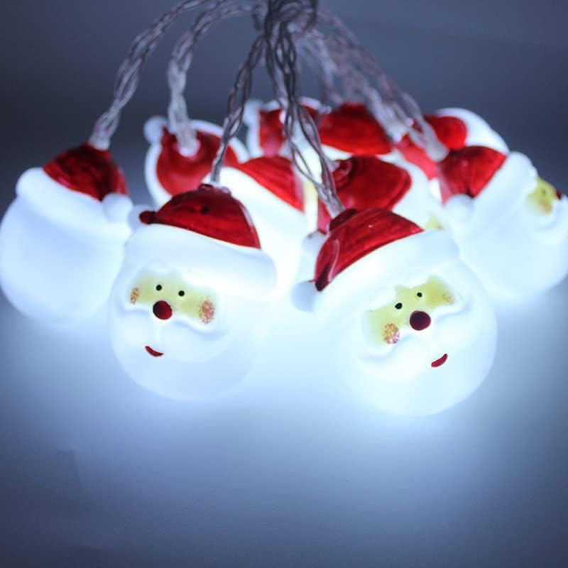 Татко Божиќ предводена од светлина, шарена Божиќна низа светла, украсна ламба Декорална ламба Дедо Мраз