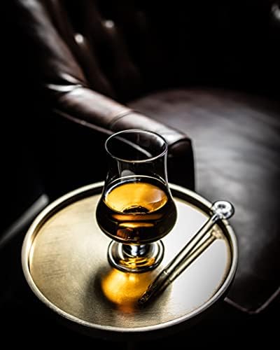 Комплет За Дегустација на Виски од 2, 5 унци Виски Чаши Со Пипета За Капење Вода-Кодош За Пиење Бурбон Копита Шкотско Стакло Поставено За