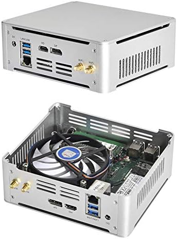 PARTAKER Mini PC, Десктоп Компјутер, Intel 8 Јадра I9 9880H До 4,8 GHz, USB-C, 4K, Двоен Монитор Способен, Тивок Вентилатор, Win10 Pro