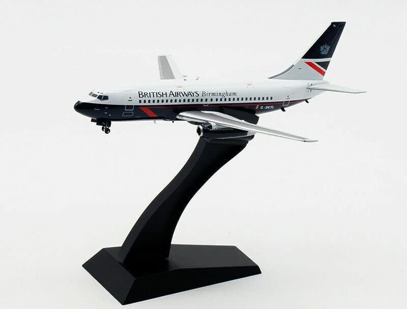 Inflate 200 British Airways Birmingham 737-200 G-Bkyl со Stand Limited Edition 1/200 Diecast Aircraft претходно изграден модел