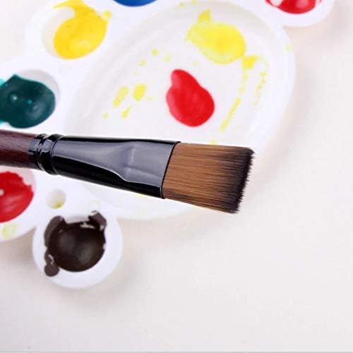 CZDYUF 6 парчиња уметнички материјали за сликање, сликање лесно да се чисти дрвена рачка со акварел боја, четка за четка за пенкало, најлонско