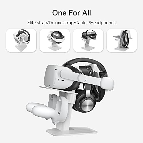 Kiwi Design VR Stand Accessories компатибилен со Quest 2/PSVR 2/индекс на вентил/HP Reverb G2/Pico 4/Quest VR Слушалници и контролори на допир