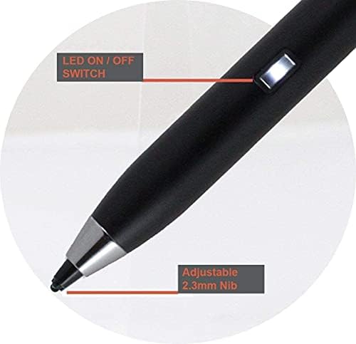 Broonel Black Fine Point Digital Active Stylus Pen - Компатибилен со таблетот Swipe Slate Pro 9.7