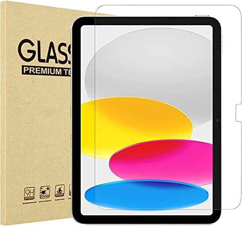 KIQ 1 пакет со калено стакло за iPad 10 -та генерација Заштитник на екранот 2022 Компатибилен iPad 10.9 Заштитник на екранот 10,9 инчи