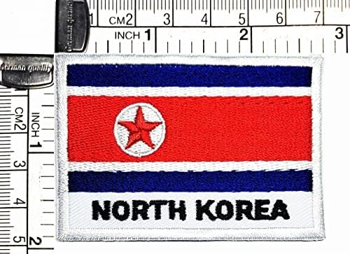 Кленплус 1, 7Х2, 6 ИНЧИ. Национално Знаме На Северна Кореја Закрпи Знаме Земја Воена Тактичка Везена Апликација Железо На Лепенка Декоративна