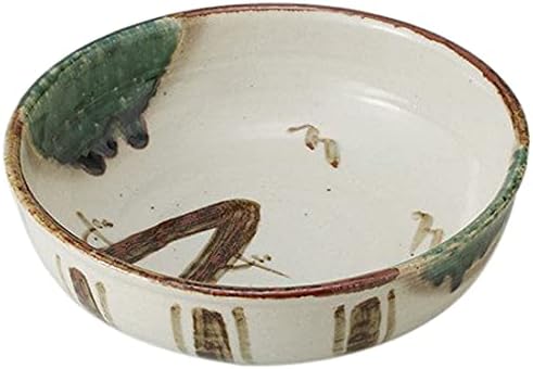 Set of 10, Oribe Sansui Yasaku Kokuji Bowl, 9.6 x 3.1 inches , 46.5 oz , Mori Pot, Restaurant, Inn, Japanese Tableware, Commercial Use,
