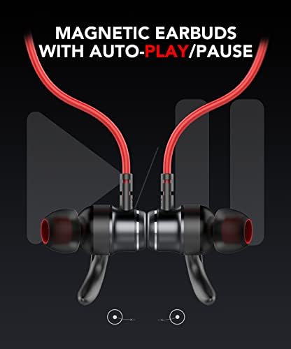 Безжични слушалки на Famoo, Bluetooth Bluetooth 5.3 Слушалки со 24 часа играње, Bluetooth ушни уши со MIC, USB-C, IPX7 водоотпорни HD стерео ушни
