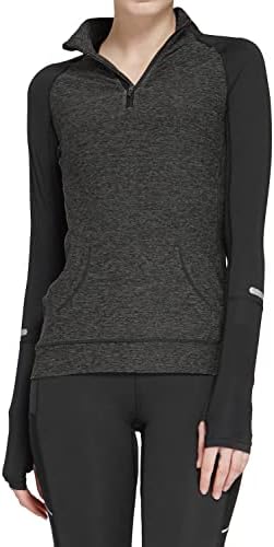 Cityенски Јенски јога со долги ракави половина патент џемпер девојче Атлетски тренингот спортски кошули