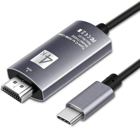 BoxWave Кабел За Samsung Galaxy A10e-SmartDisplay Кабел-USB Тип-C ДО HDMI, USB C/HDMI Кабел За Samsung Galaxy A10e-Jet Black