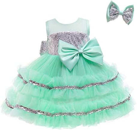0-6t Бебе девојки Tulle Big Bowknot чипка фустан дете за дете на божиќни чипка фустани со облека со глава