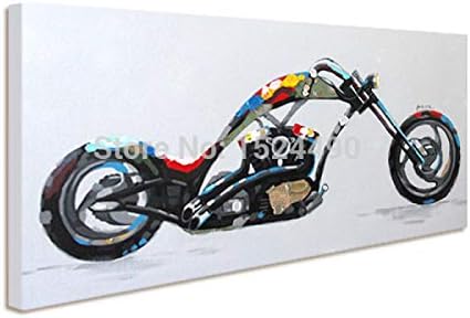 Skyinbags Голема рака насликана модерна масло сликарство на платно, апстрактни ладни мотоцикли wallидни слики уметнички дела декор за дневна