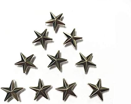 25 парчиња starвездички столпчиња, метални мониста на ностата на ножот, панк -ривери со шила