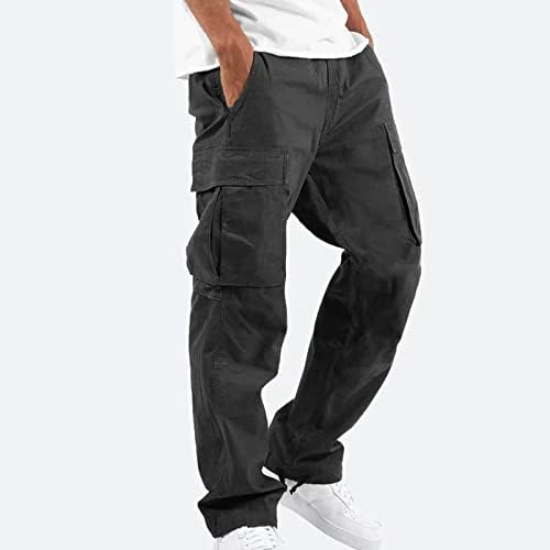 Менс тактички панталони опуштени вклопувани водат отпорни на вода, долги панталони Борба против карго работни панталони со повеќе џебови