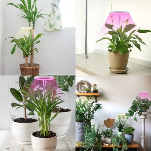 RomeLuce Grow Lights за растенија во затворен простор, 72 LED LED целосен растителен светло, 10 ''- 55 '' labl за прилагодување на