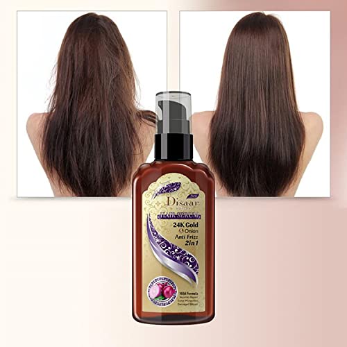 Disaar Beauty Beauty Hair Serum Anti Frizz 2in1 Блага формула негувана поправка заштита на бојата Оштетена поправка 120ml/4.23fl.oz
