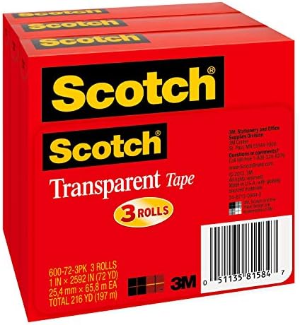 Шкотска транспарентна лента, 3 кутии, 1 во x 2592 во