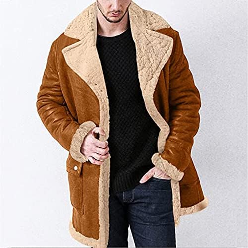 Јакни за мажи Худ Зимски патент палто Лапел јака со долг ракав Подложен полиестер јакна