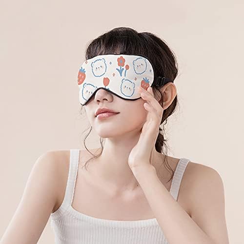 Вештачка свилена маска за спиење и маска за очила за очи за очи за очи, удобна и супер мека оака маска со прилагодлива лента, цртан филм за спиење за очила за студент?