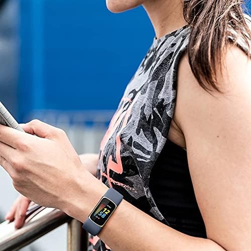 Бенд Компатибилен Со Fitbit Полнење 5 Бендови За Жени Мажи Мали Големи, Шема Часовник Бенд Ремен Нараквици За Fitbit Полнење 5, 12 Пакет)