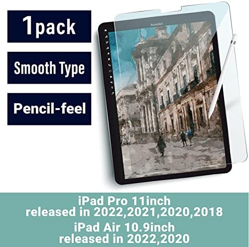 Elecom Pencil Feel Feel Ecter заштитник, лесен вметнат, мазен тип, изработен Јапонија, iPad Pro4 3 2 1 iPad Air5 4 Цртеж/забелешка/анти-сјај,