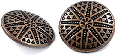 Безери 10 парчиња племенски метални копчиња од метал. 23мм