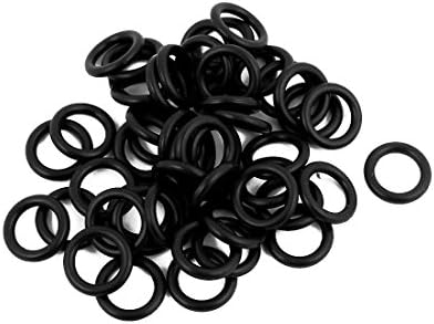 Aexit 50pcs црна гума 11,5 mm x 1,9 mm отпорност на топлина што не е отпорна на маслото NBR нитрилна гума O прстен гумени шипки запечатување