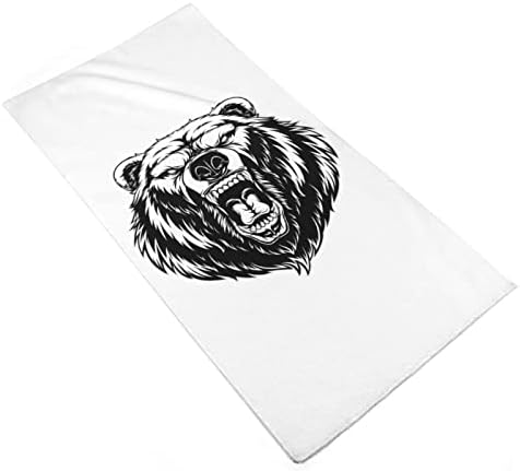 Глава жестока гризличка мечка крпи за рака и миење на телото, меки меки за миење садови со симпатични печатени за кујнски хотел