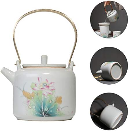 Хемотон филтер за кафе порцелан чајник со филтер керамички чај чај чај кој сервира чај со топла вода чај котел гроздобер кинески