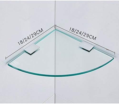 Zhanmam агол стаклена полица рамка за бања Триаголник туш кабини за складирање wallид за кујна 7 ~ 12 инчи 0312