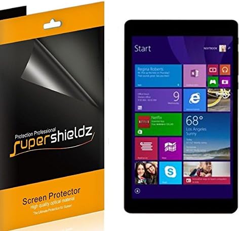 SuperShieldz дизајниран за NextBook 8 инчен Quad Core Windows 8.1 Заштитник на екранот на таблетите, јасен штит со висока дефиниција