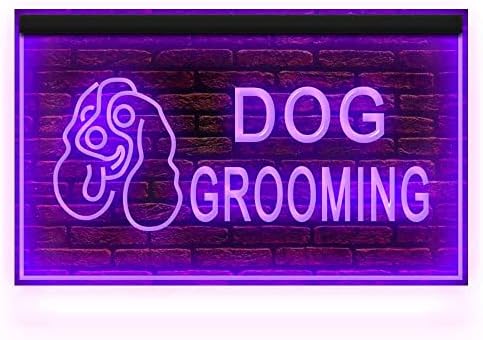 210008 кучиња за чешлање миленичиња продавница за салони за украси LED светло неонски знак