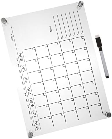 Kisangel Acrylic Dry Erase Board Office Fride Fridge Calendar Frider Frider Beletic Belet Office Decore Weekly Calendar Blatchboard