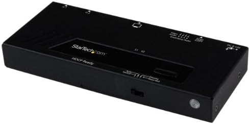 STARTECH.com 2 Порта HDMI прекинувач w/ автоматско и приоритетно префрлување - 2 во 1 надвор од HDMI селектор со автоматско префрлување