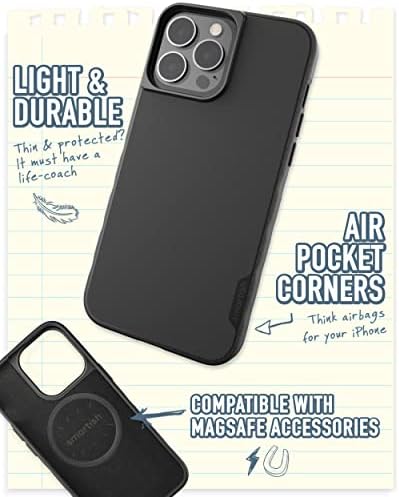 Паметен iPhone 13 Pro Макс Тенок Случај-Gripmunk Компатибилен Со MagSafe [Лесен + Заштитен] Тенок Зафат Покритие Со Микрофибер Поставата