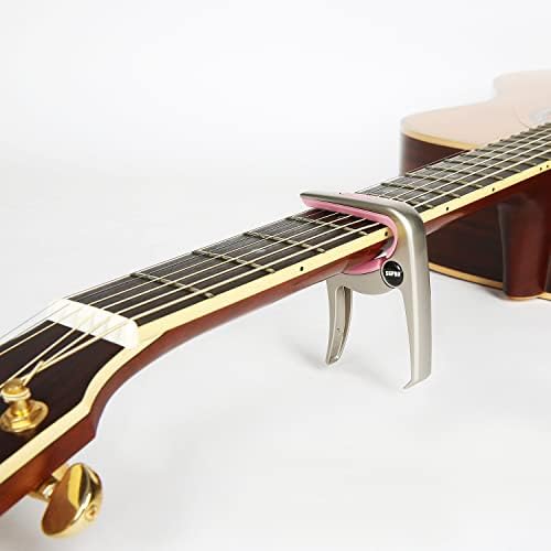 SGPRO гитара капо цинк метал со држач за пикови и пин влечење за акустична гитара Електрични гитари укулеле мандолин банџо