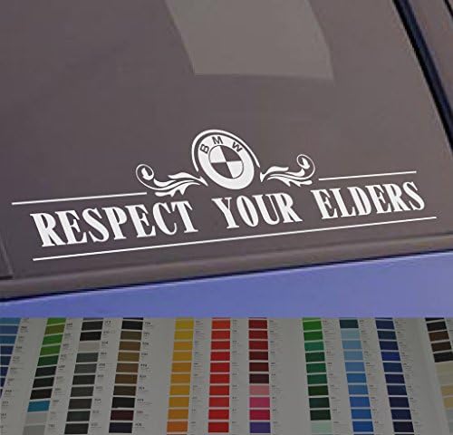 Почитувајте Ги Вашите Старешини Налепница За Налепница На Шофершајбната Во Стилот На Евро-Бело-24