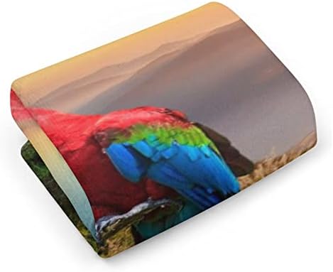 Црвени и сини папагали со папагали рачни крпи за лице за миење на телото меки меки за миење садови со слатки печатени за кујна