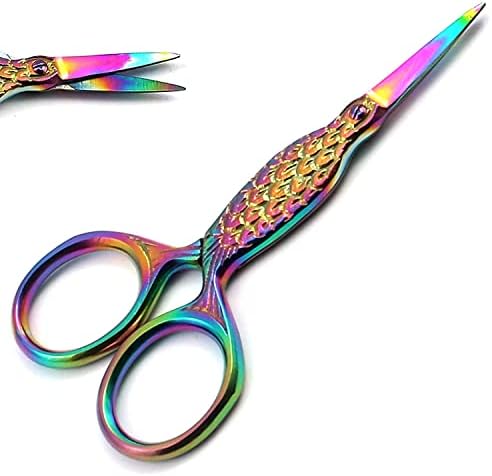 Лаја увоз сет од 10 мулти титаниум боја виножито за занаетчиски занаетчиски ножици 3,5 риба стил