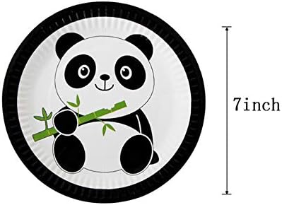 Панда бебе тематски партии поставени плочи за еднократна употреба- панда за бебиња за торта и салфетки Панда бебе роденденски украси