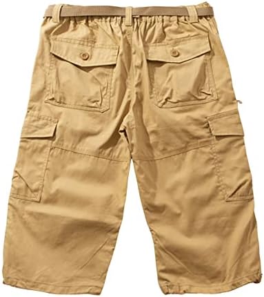 Машки шорцеви на Ymosrh летни работни облеки кратки панталони обични лабави џемпери шорцеви мажи