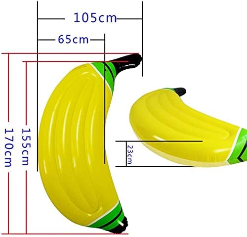 Базени Хтлт Веслање Голема Жолта Банана Пловечки Ред Прстен За Пливање Вода На Надувување Пловечки Кревет Може Да Лежи Рамно 188 65см