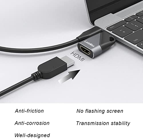 Adapter Lalamax USB C до HDMI, USB Type-C до HDMI конвертор Алуминиум преносен USB C адаптер компатибилен за MacBook Pro/Air и повеќе