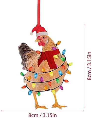 83G4FA Божиќни марами пилешки украси Дрвени украси на отворено Божиќни украси Божиќни марами и дома ДЕЦ