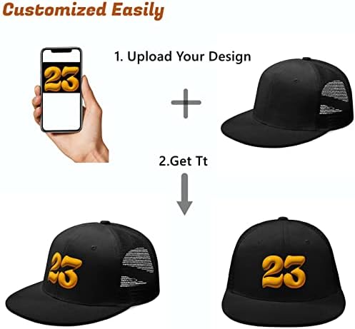 Сопствени капи дизајнираат своја персонализирана капа за бејзбол капа за камиони за мажи за деца, црно
