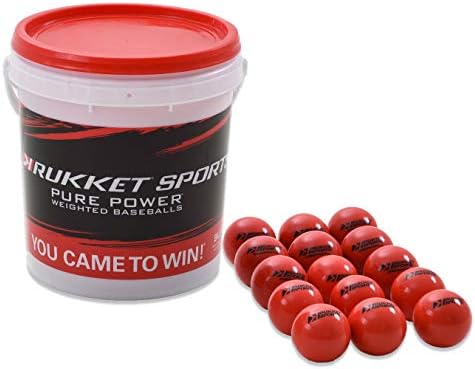 Rukket 15pk пондерирана бејзбол/мекобол топки за обука, вежбање, капење и влечење со целосна контролна моќност Изберете 15 пакувања
