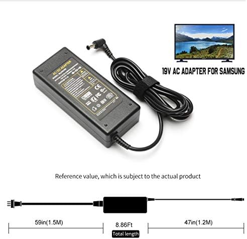 19V DC монитор полнач за напојување на кабелот за Samsung TV 32 Класа J5205 J5003 22 H5000 UN32J4000AF UN32J4000AGXZ UN22H5000 UN32J4000