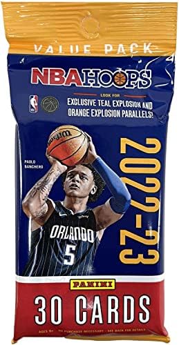 2022-23 Panini NBA Hoops Basketball Factory Запечатена џамбо вредност маснотии Пакет изгледаат паралели од експлозија на Forteal