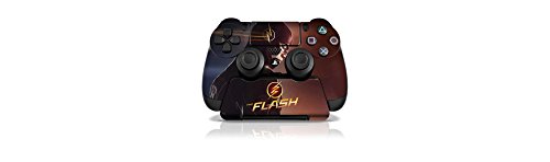 Контролер опрема официјално лиценциран со WB The Flash Sony PS4 Controller & Stand Set Set Sneing Look on Time, Multi-Color- PlayStation 4