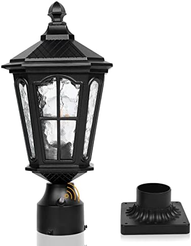 Самрак до зори на отворено ламба пост светла со 3-инчен подлога за монтирање, 17'''h Надворешен пост светло водоотпорен столб за осветлување