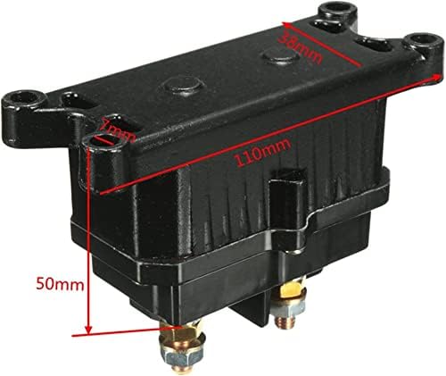 Switch Agounod Rocker 12V 250A Automotive Electromagnetic Relay Contactor Switch Solenoid Relay Contactor Winch Rocker Switch Thumb